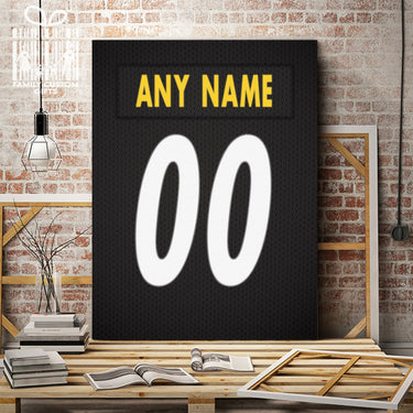 Pittsburgh Jersey Custom Canvas Print Wall Art for Boy Girl Men Women American Football Personalized Canvas Art